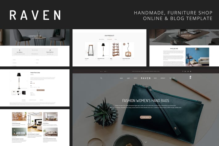 Raven - Handmade and Furniture Shop PSD Template