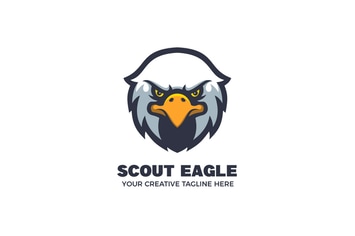 Eagle Head Mascot Character Logo Template