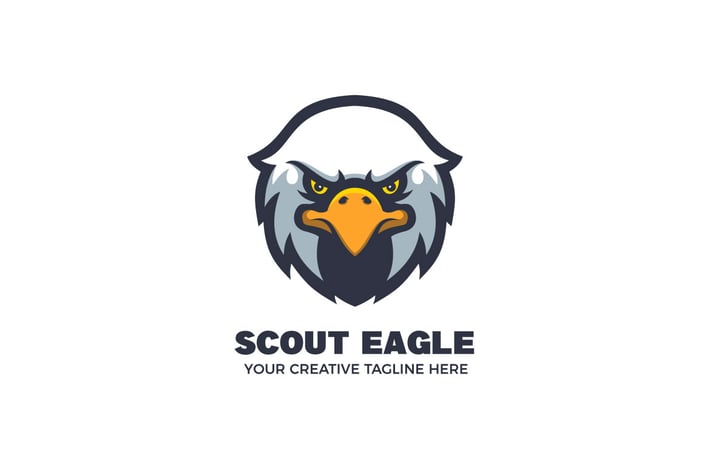 Eagle Head Mascot Character Logo Template