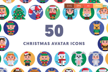 50 Christmas Avatar Icons
