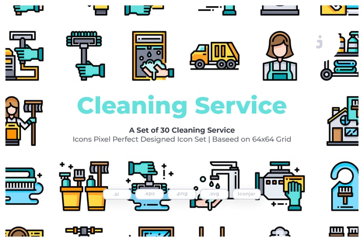 30 Cleaning Service Icons