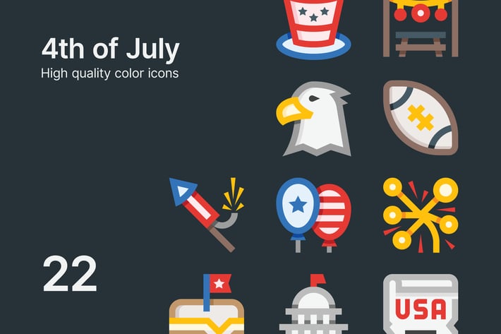 4th of July Icons