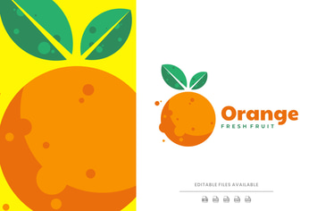 Orange Color Simple Logo