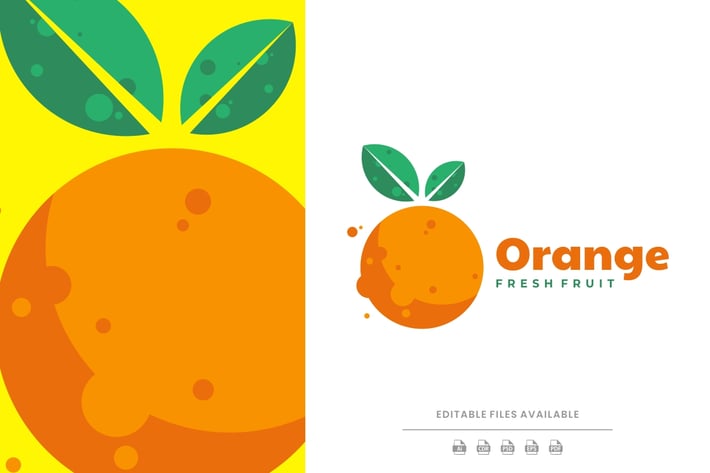 Orange Color Simple Logo
