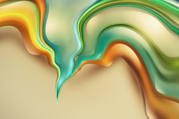 wave of liquid paint