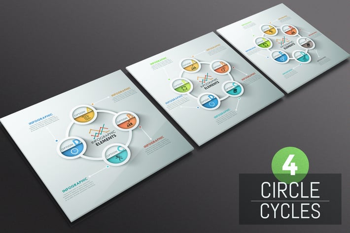 4 Circle Cycles Infographics