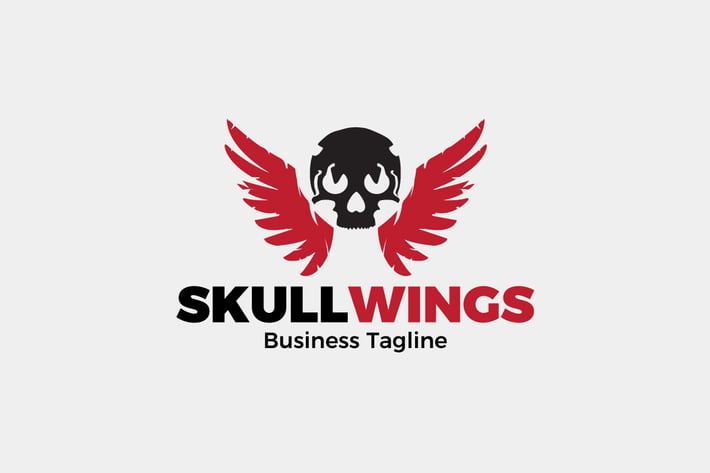 Skull Wings Logo