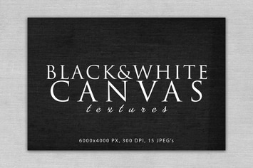 Black and White Canvas Textures