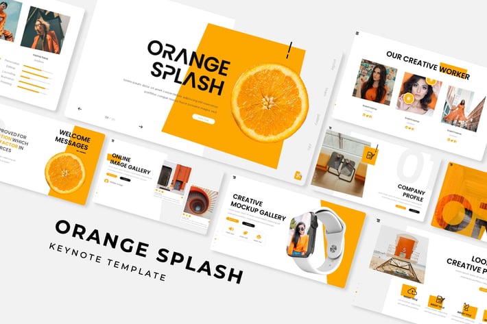Orange Splash - Keynote Template