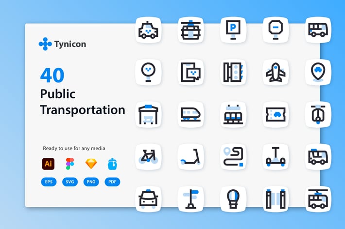 Tynicon - Public Transportation Icons