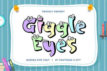 Giggle Eyes - A Modern Kids Font
