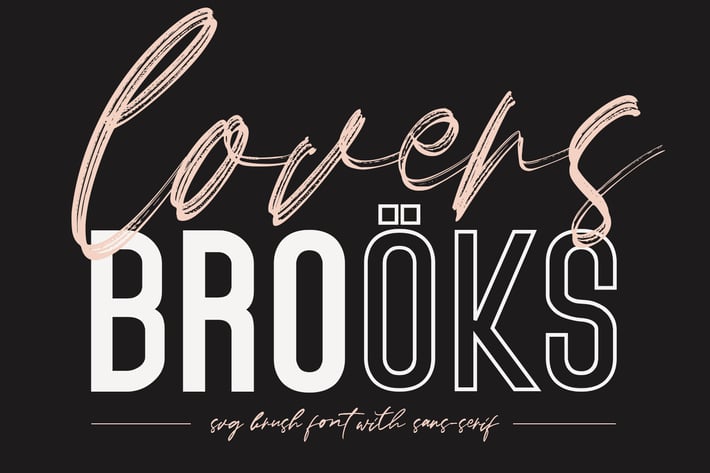 Lovers Brooks SVG Brush Font Free Sans