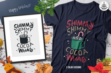 Christmas Hot Cocoa T-Shirt, Xmas Retro Party Tee