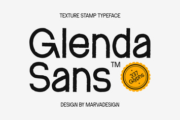 Glenda Sans - A Modern Sans Stamps