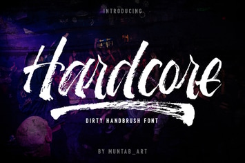 Hardcore | Hand Brush Font