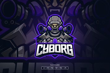 Cyborg esport logo template