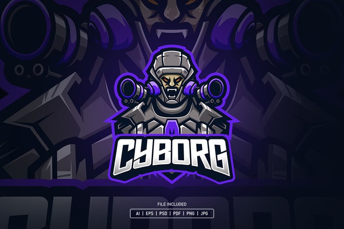 Cyborg esport logo template