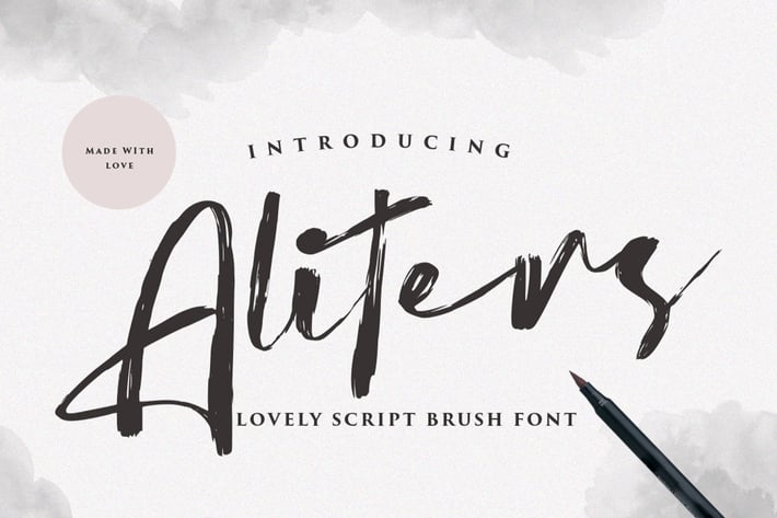 Aliters | Handbrush Font