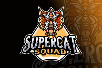 Super Cat Logo Template