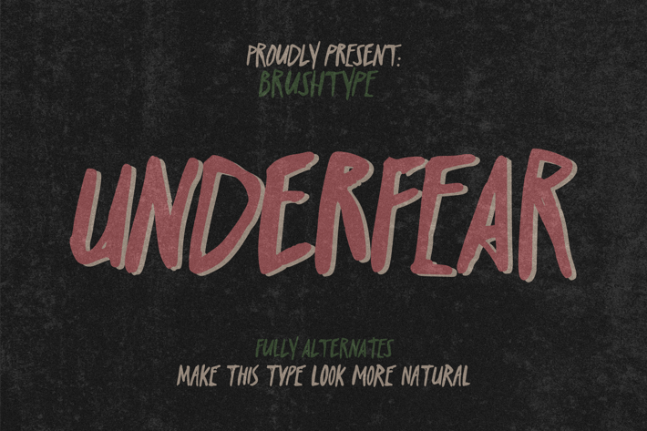 Underfear Brush Font