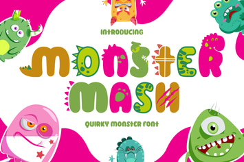 Monster Mash - Quirky Dino & Monster Font Theme