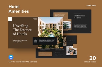 Hotel Amenities Dark Ver. - Keynote Template