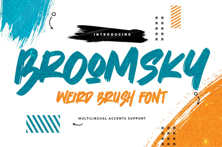 Broomsky -Weird Brush Font