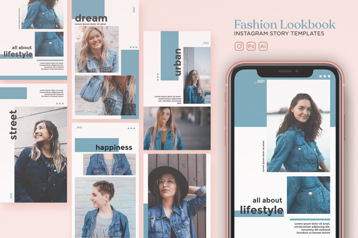 Fashion Lookbook Instagram Story Templates