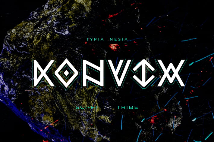 Konvix - Modern Scifi x Tribe Display Sans