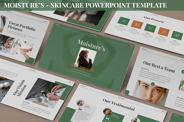 Moisture's - Skincare Powerpoint Template