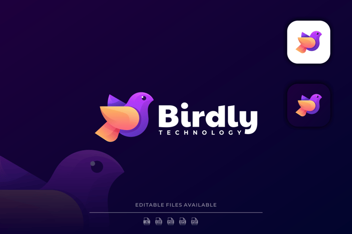 Bird Gradient Colorful Logo