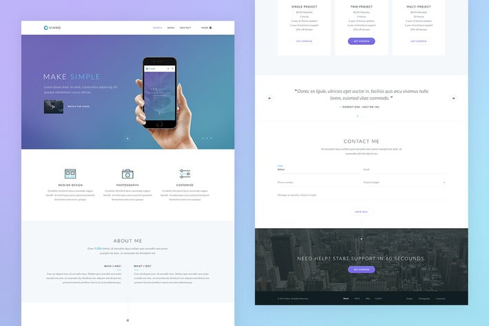 Viano — Portfolio PSD Template