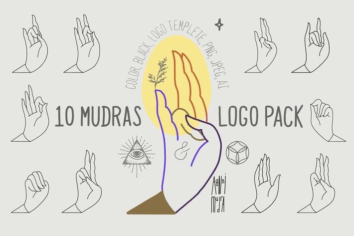 10 Mudras & Logo Pack
