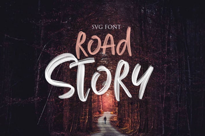 ROAD STORY - SVG FONT