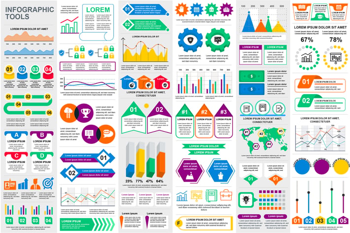 Set Infographic Elements Template