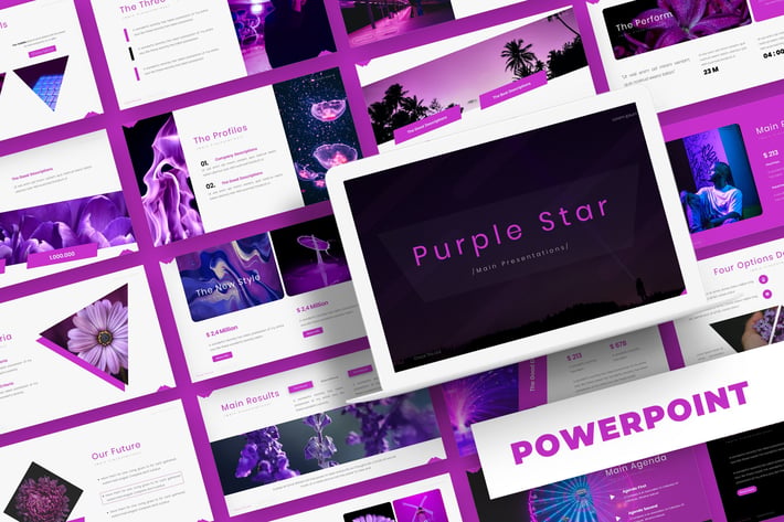 Purple Star - Powerpoint Template