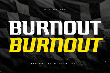 Burnout - Racing Car Modern Font 