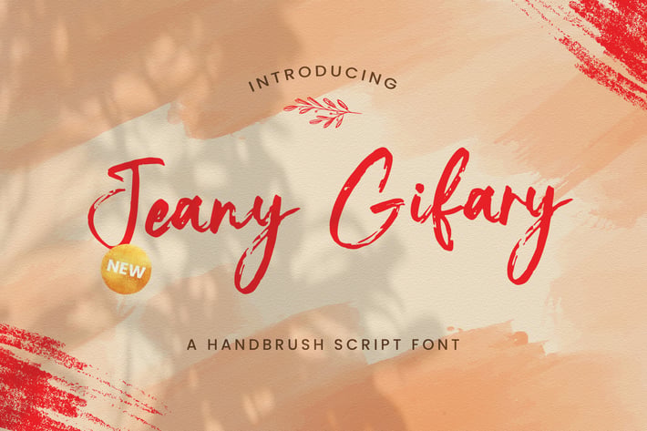 Jeany Gifary - Textured Brush Font