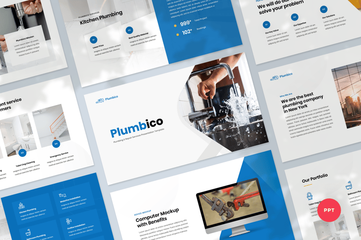 Plumbing & Repair Services PowerPoint Template