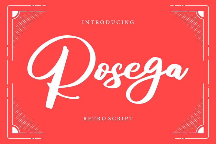 Rosega | Retro Script Font