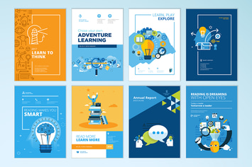Brochure cover design and flyer layout templates 