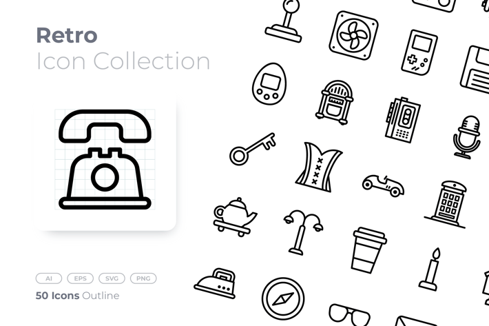 Retro Outline Icon