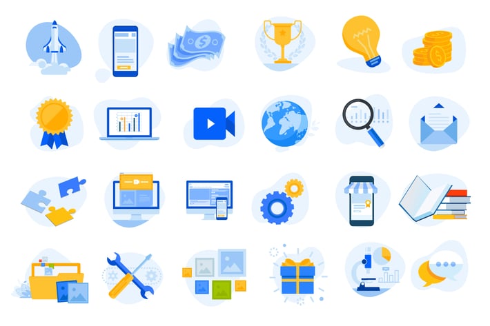Flat design concept icons collection