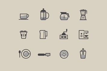 12 Coffee Icons and Symbols