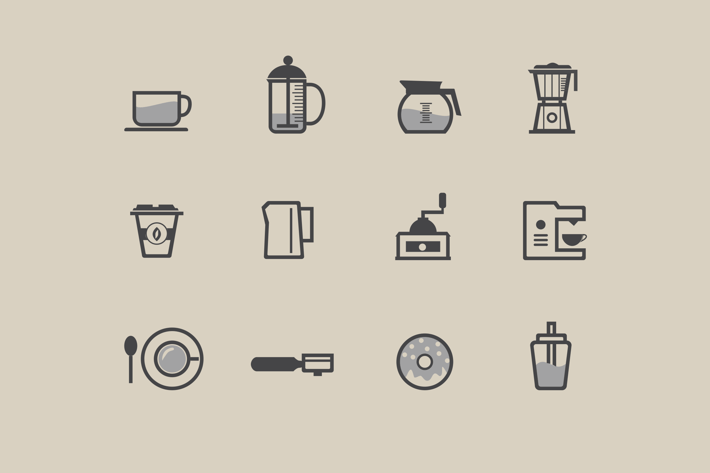 12 Coffee Icons and Symbols