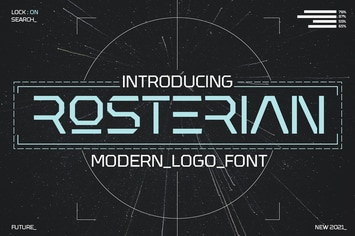 Rosterian Futuristic Logo Font