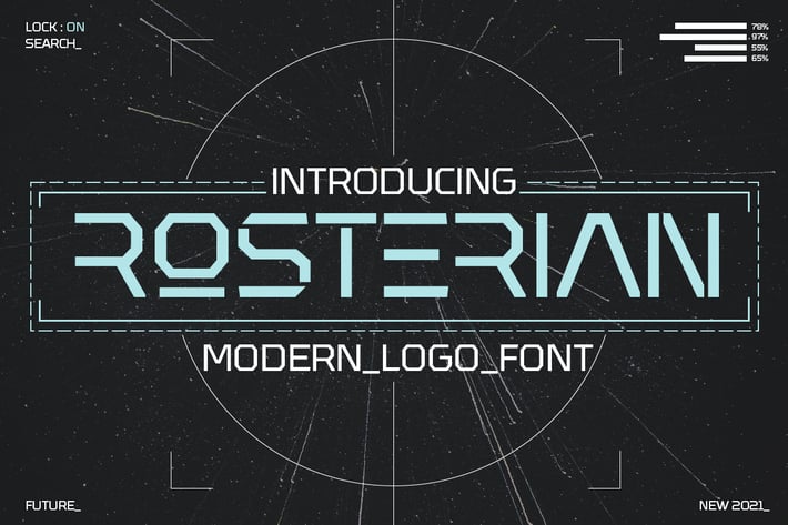 Rosterian Futuristic Logo Font