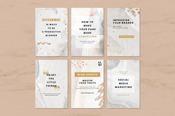 Memphis gold blog template collection 