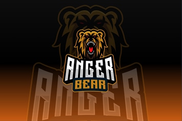 Anger Bear Sport and Esport Logo Template
