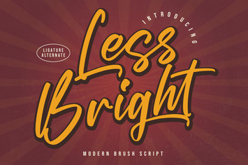 Less Bright Modern Brush Script Font